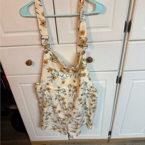 Chic Floral Print Overalls